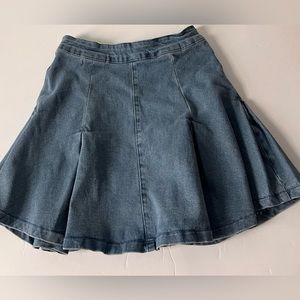 Stylish Kiss Pleats Jeans Skirt, Size XS, Pre-owned, Great Condition.